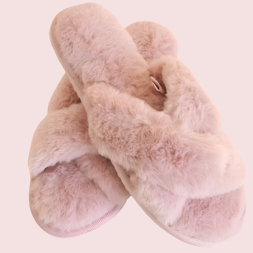 Pink Fluffy Slippers