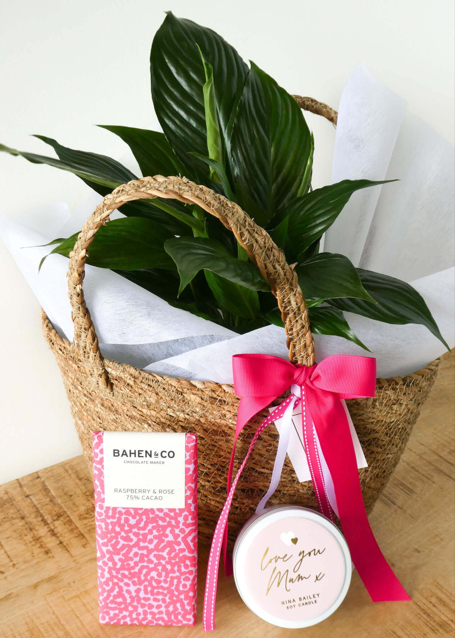 Mothers Day Gift Hamper with Peace Lily