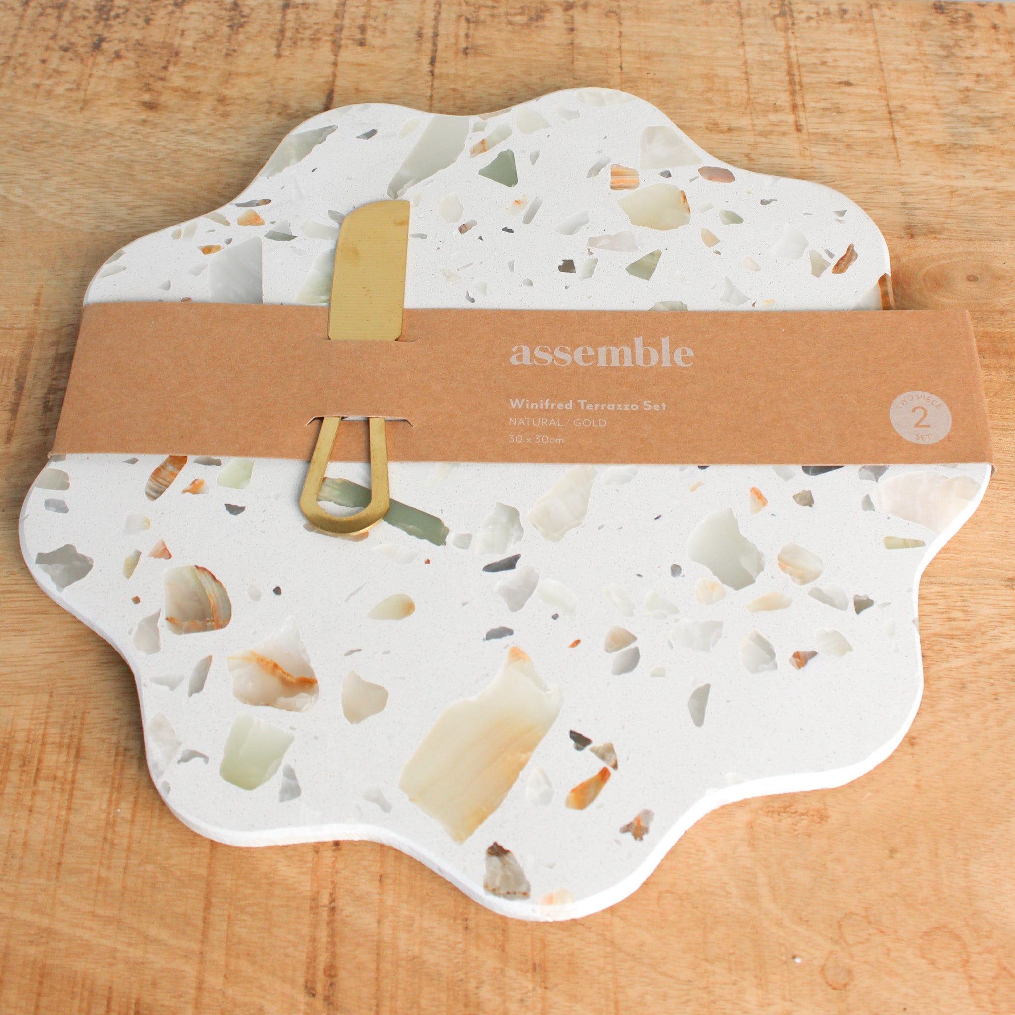 Terrazzo Board and Knife Set