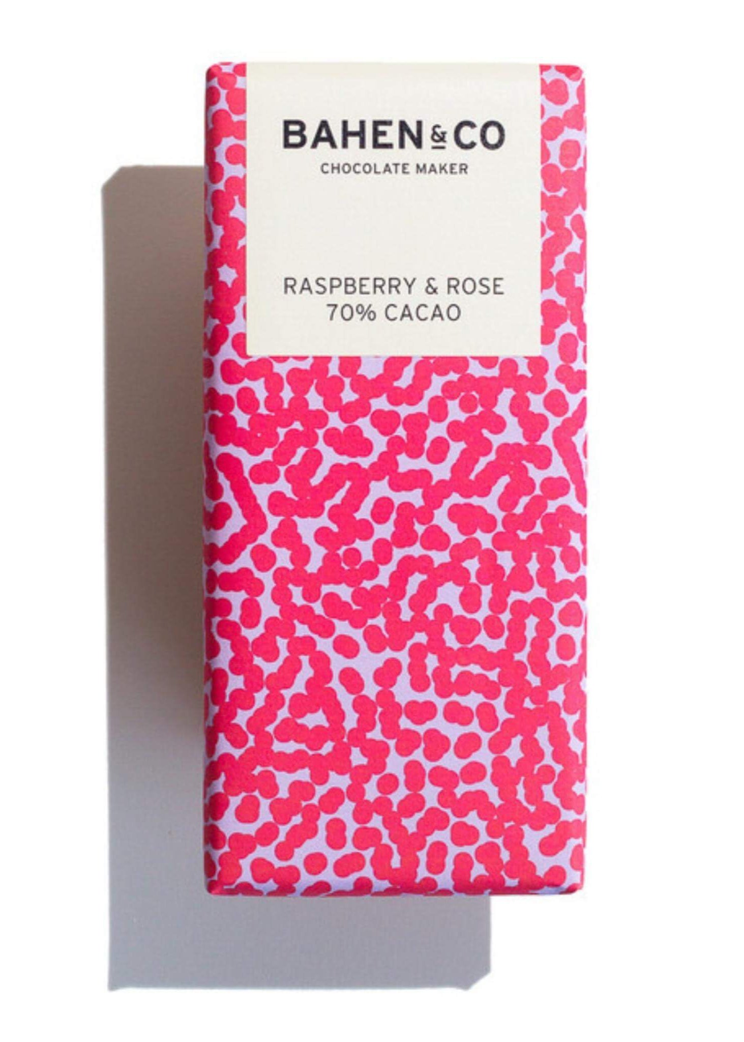Raspberry And Rose Chocolate Bar Bahen and Co