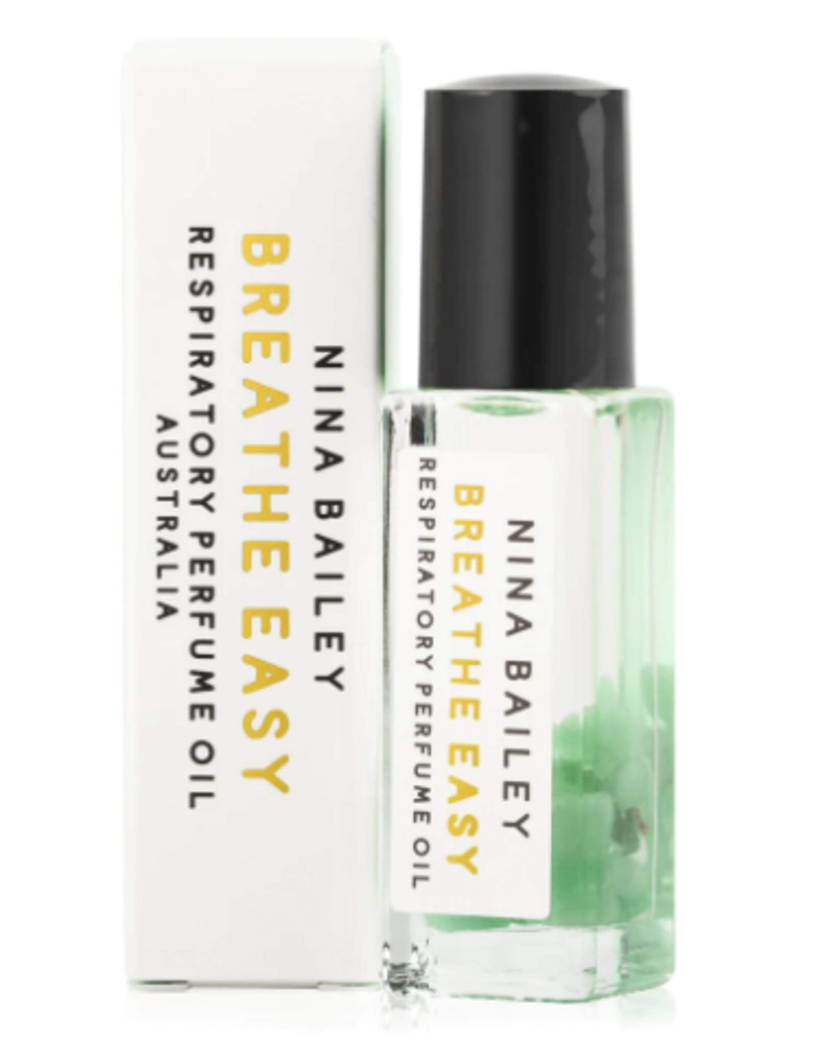 Breathe Easy OIl in Glass Jar with Crystals by Nina Bailey
