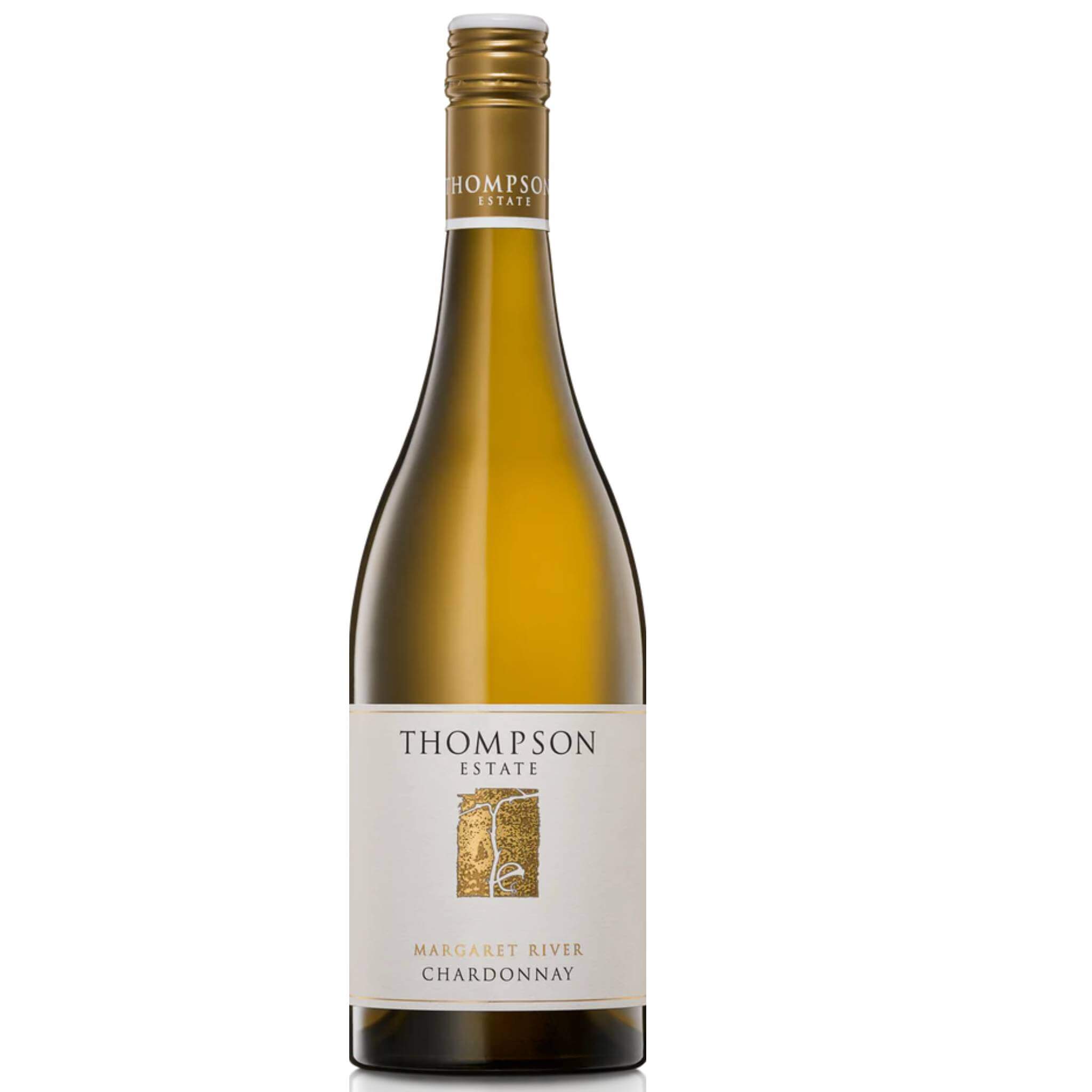 Bottle of Chardonnay Wine by Thompson Estate Winery.