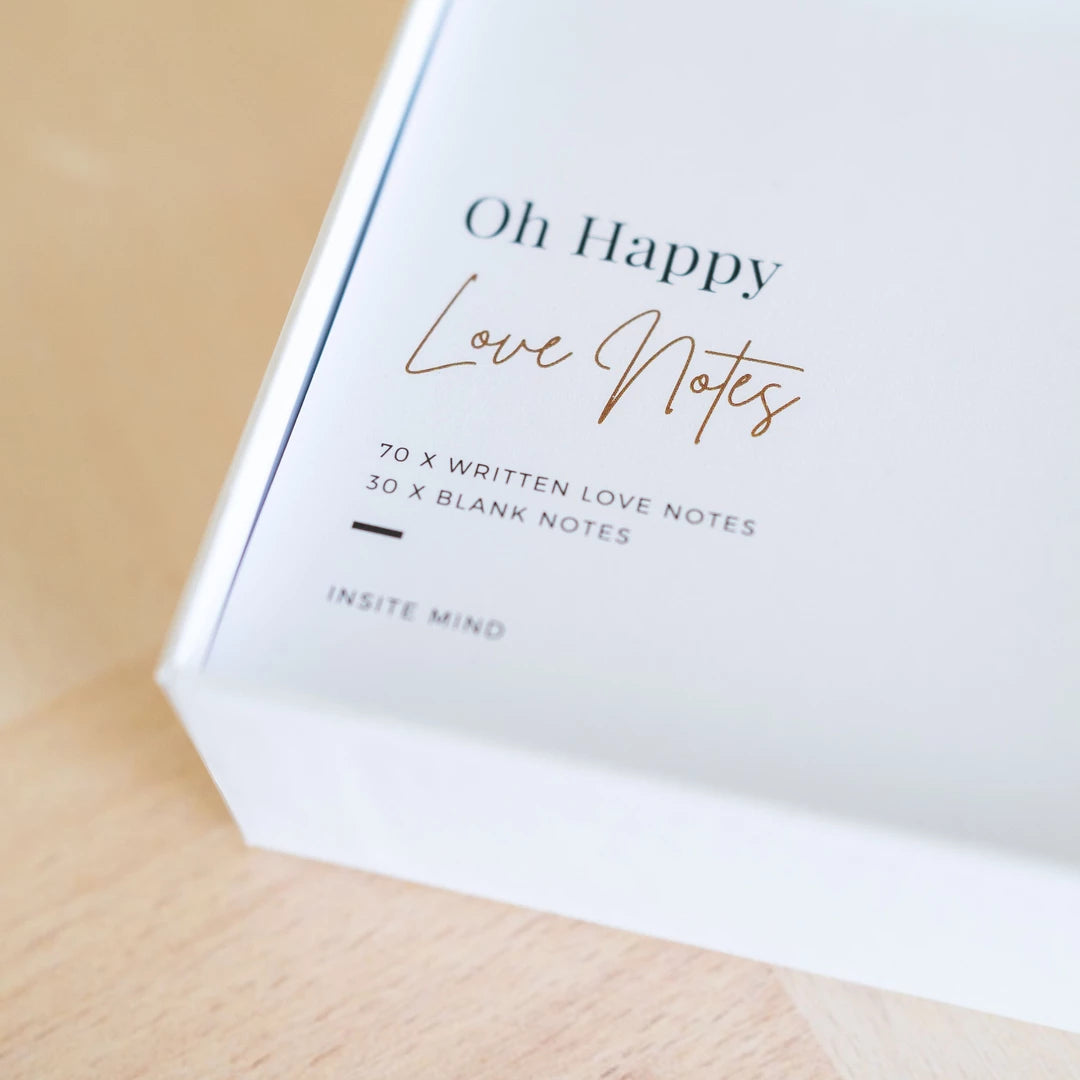 Square White Box with Love Note Cards by Insite Mind