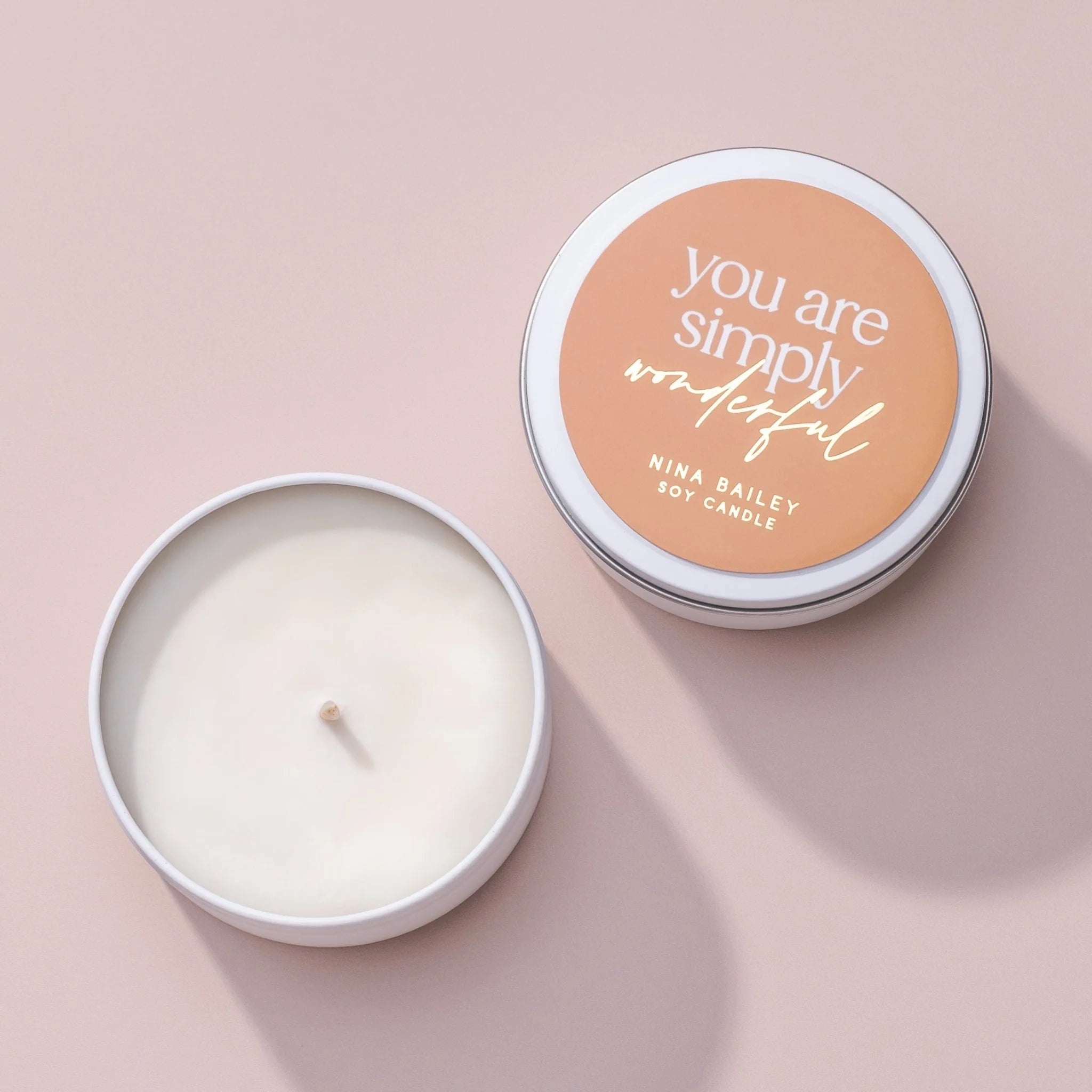 'You Are Simply Wonderful' Soy Candle by Nina Bailey