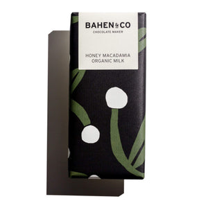 Homey Macadamia Chocolate Wrapped in Green and Black Paper, Bahen & Co.