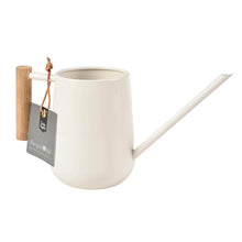 Load image into Gallery viewer, Burgon and Ball White  with Wood Handle Watering Can, Greenify Co.