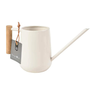 Burgon and Ball White  with Wood Handle Watering Can, Greenify Co.