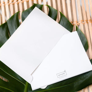 Greenify Co. Cream Linen Message Card and Envelope