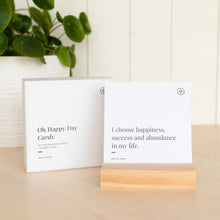 Load image into Gallery viewer, Square Affirmation Cards on Timber Stand by Insite Mind